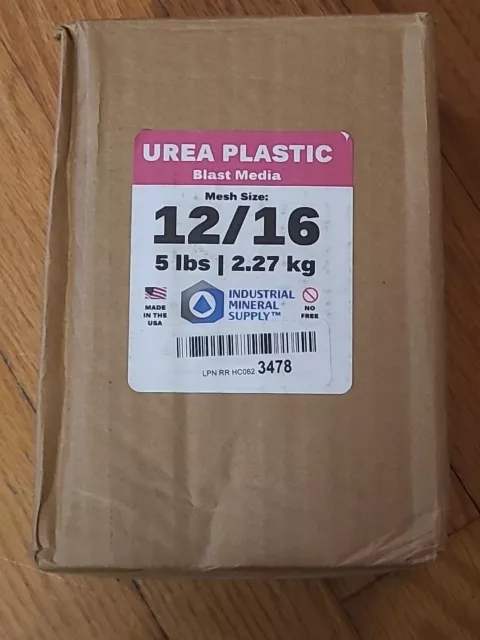 Urea 5 Lbs. Plastic Blast Media - Mesh Size 12/16 - Plastic Abrasive Stripping