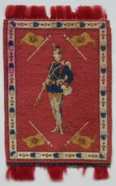 RUSSIA SOLDIER BLANKET 1908 American Tobacco SILK FLANNEL FELT 125mm x 90mm