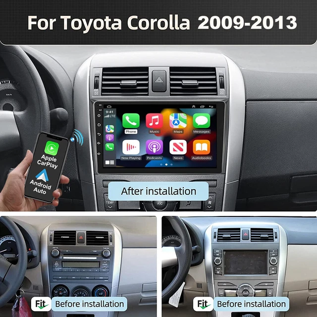 ANDROID 13 CAR Stereo Radio GPS with Apple Carplay For TOYOTA COROLLA 2009-2013