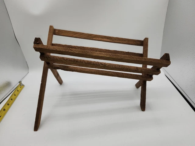 12" Vintage replacement wood manger for Baby Jesus blow mold