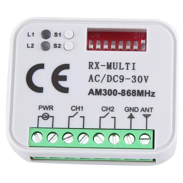 Universal RX Multi Frequency 300-868MHz Receiver 2CH 12V 24V Relay Module7757