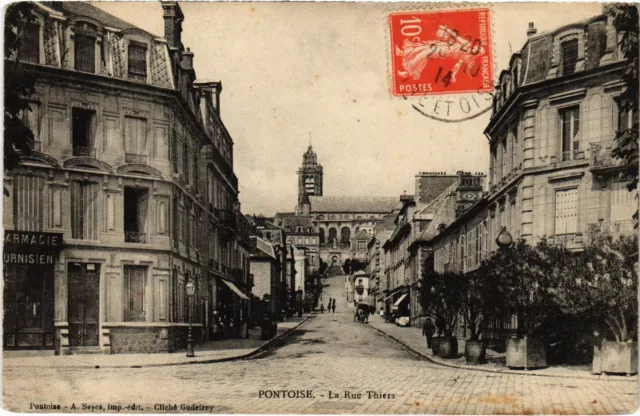 CPA Pontoise La Rue Thiers FRANCE (1308699)