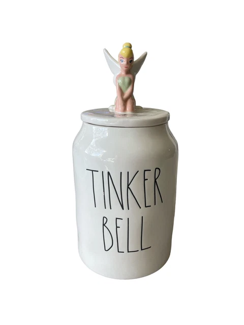 Rae Dunn Disney Tinkerbell Cookie Jar new Artisan Collection Disneland kitchen