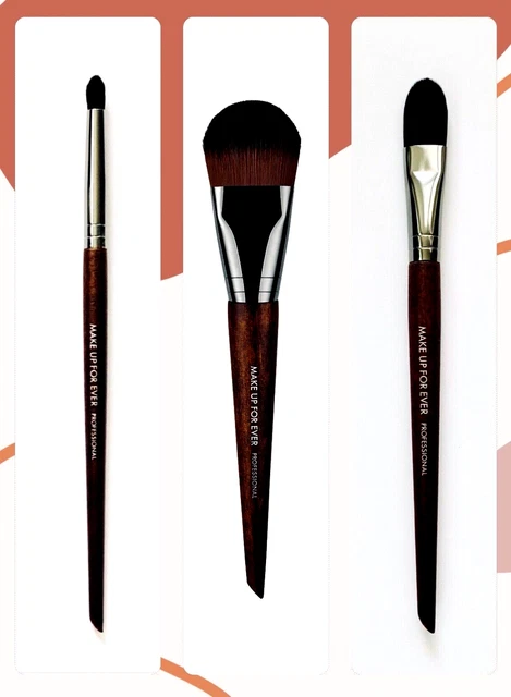 Maquillaje para siempre, cepillo de base #108, cepillo corrector #176, cepillo de manchas #212