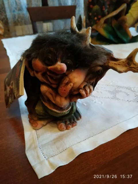 Troll Nyform 043 Con Alce Originale Collezione Norvegese Portafortuna