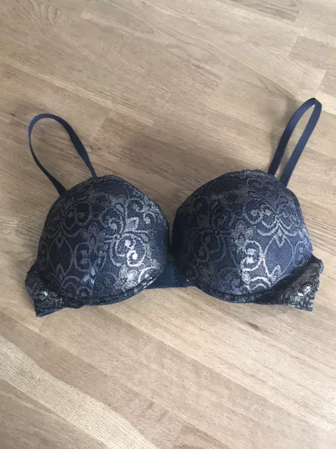 Tezenis Rita Ora 1 Bra Push Up BH Athens 80 B Spitze Schwarz Gold Top 3B