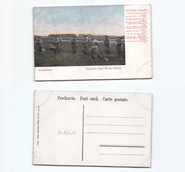 (n16622)   Ansichtskarte Schutztruppe Liederkarte Deutschsüdwestafrika, ung