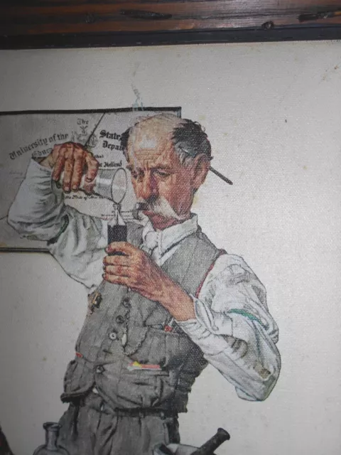 Impression Norman Rockwell Vintage « Prescription » Médecin Fait Liquide Med Pour Enfant 3