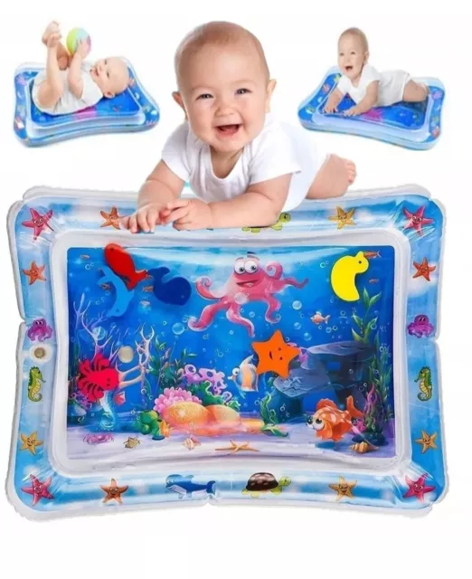 AUFBLASBARE SENSORISCHE WASSERMATTE FÜR Babys XXL Spielmatte Geschenk Lernen XXL