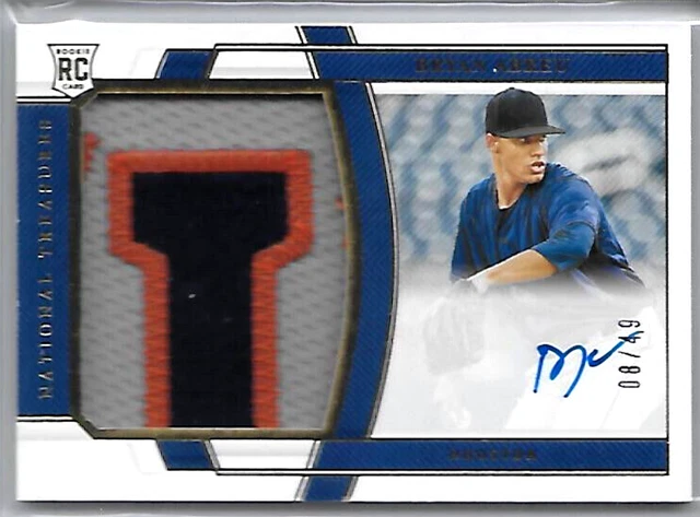 2020 Panini National Treasures Bryan Abreu Rpa Letter Auto Jumbo 3Cl Patch 8/49