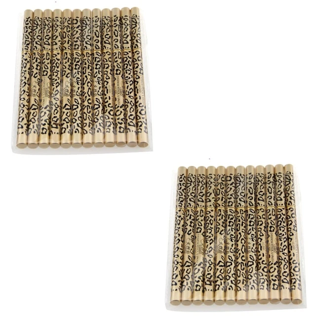24 piezas lápiz para cejas portátil de doble extremo impermeable cepillo para maquillaje