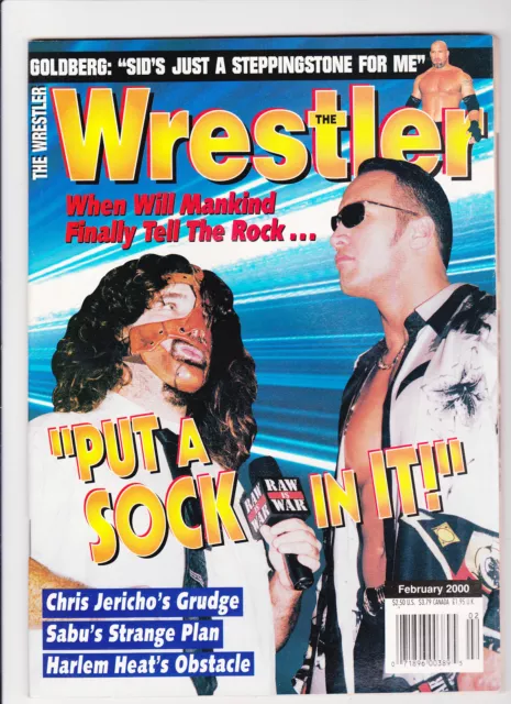 The Wrestler Magazine February 2000 Wrestling Mankind Rock Chris Jericho Sabu