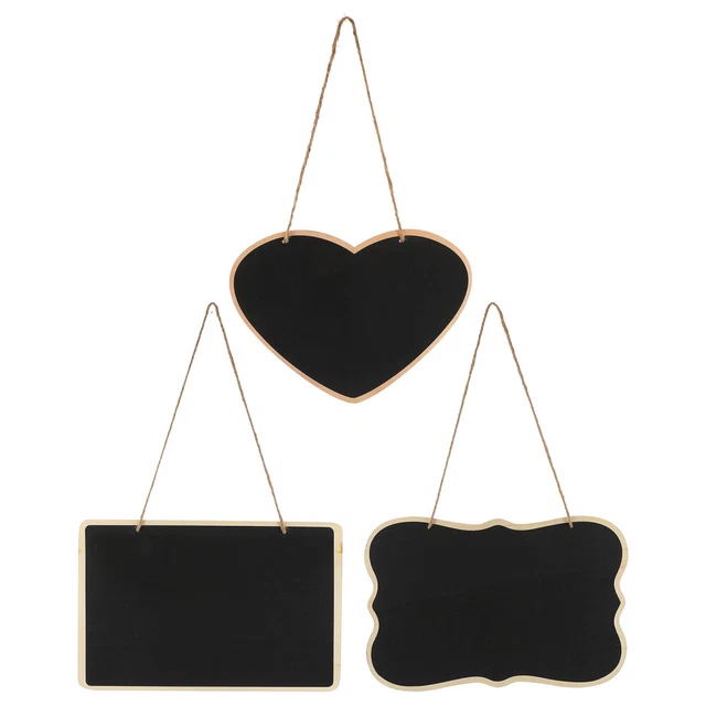 3 un. letrero decorativo tablero de boda pizarra letreros colgante pizarra de madera