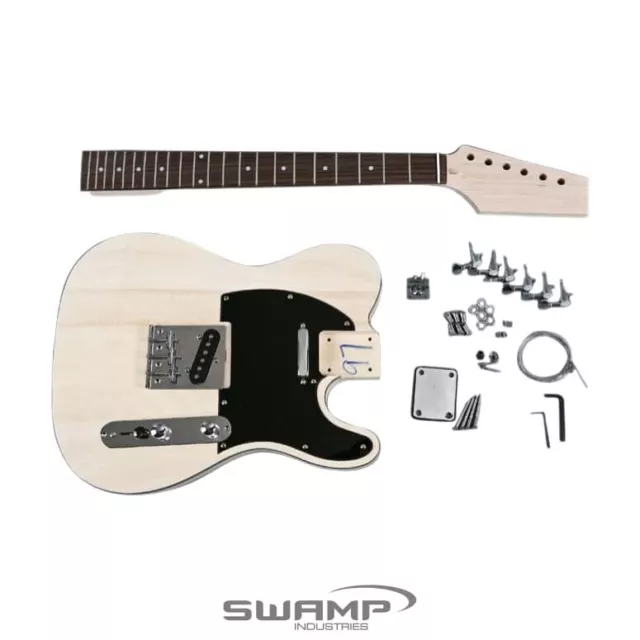 SWAMP DIY Build Your Own Electric Guitar Kit Telecaster Style Basswood Maple