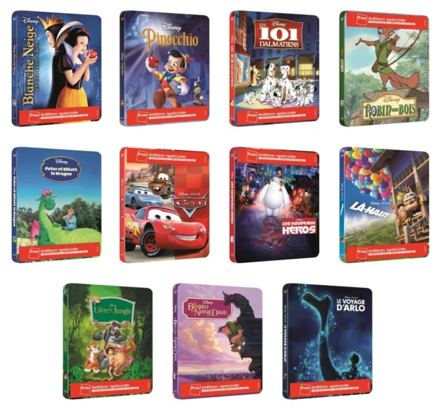 Lot 11 Coffrets Disney steelbook édition collector limitée Fnac Blu-ray DVD neuf