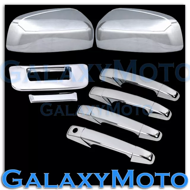 07-13 Chevy Silverado Chrome Mirror+4 Door Handle+Tailgate no KH no Camera Cover