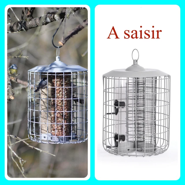 Mangeoire à oiseaux - Qualité Premium - Triple réserves