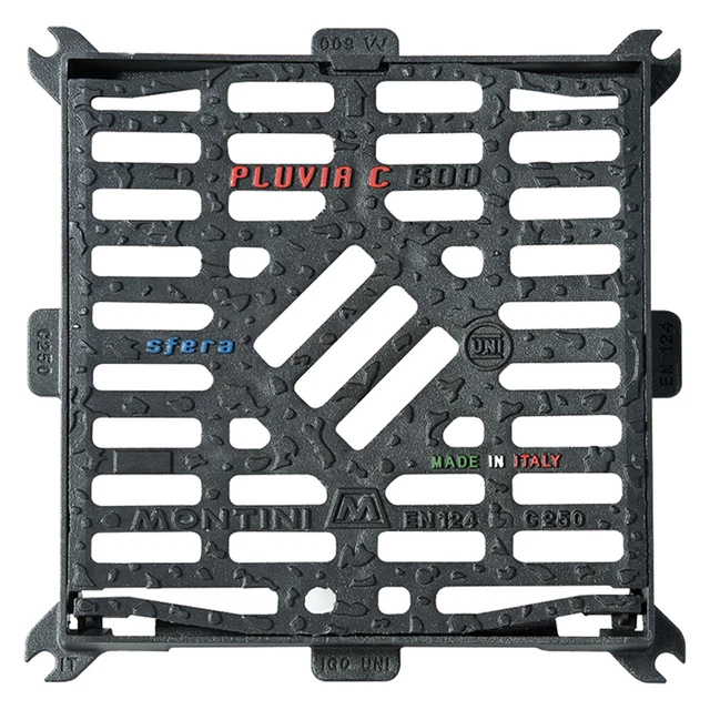 Grille d'égout en fonte C250 450x450x38 mm
