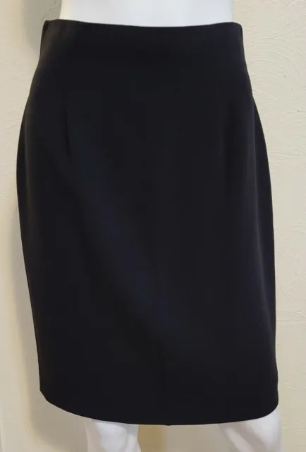 Ann Taylor Womens Size 6 Petite Black Line Knee Length Pencil Skirt