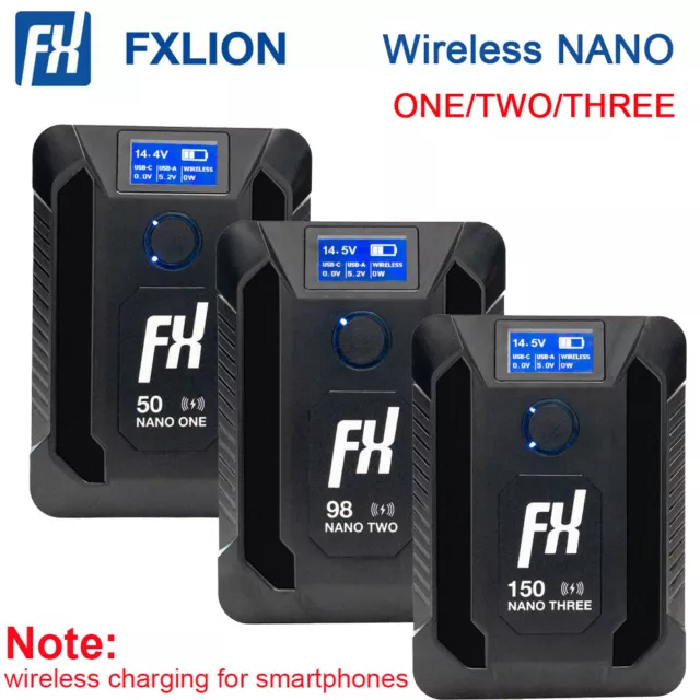 FXlion Nano One Two Three Wireless V-Mount Battery 50/98/150Wh for Cameras DSLR