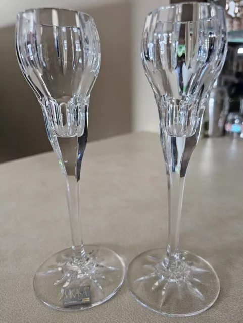 Set of 2 Mikasa crystal candlesticks - Excellent Condition