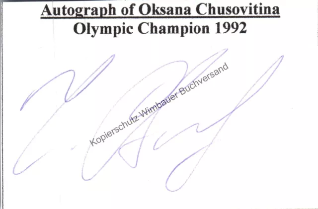 Original Autogramm Oksana Chusovitina /// Autograph signiert signed signee Chuso