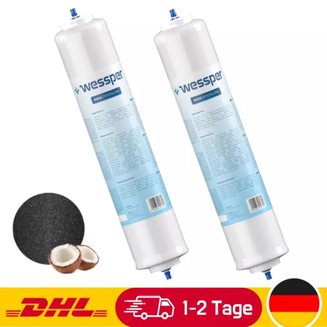 2x Filter DA29-10105J für Kühlschrank Samsung AEG LG Miele - 1/4 Zoll Anschluss