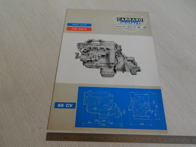 Original Brochure Brochure Brochure Carraro Marine Engine 530 H Fiat Derivation