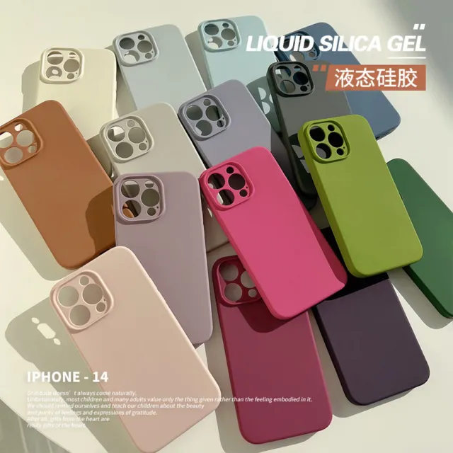 Silicone Liquid Case Back Cover Protection For iPhone 14 Plus 13 12 11 Pro Max