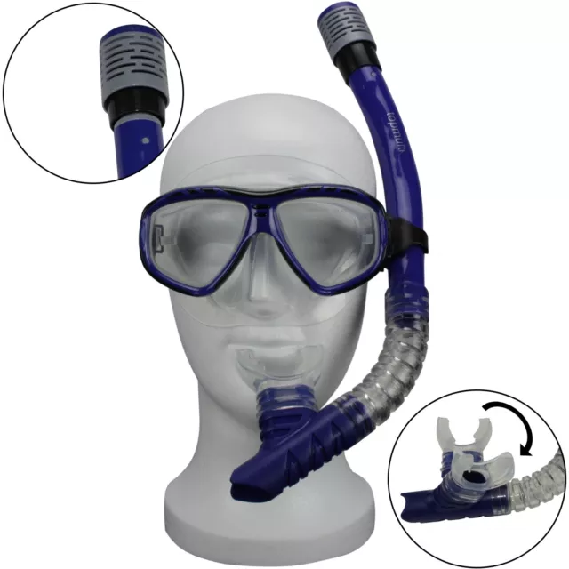 Taucherbrille mit Schnorchel Schwimm-Set Urlaub Schwimmbrille Tauchmaske Tauchen