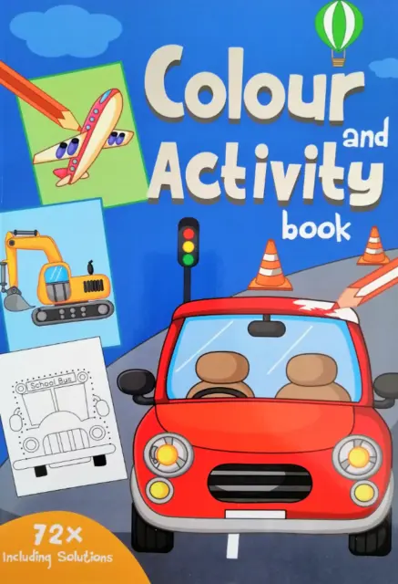 Mal und Rätsel Buch  Kinder Auto Aktivitätenbuch Malbuch Rätselbuch