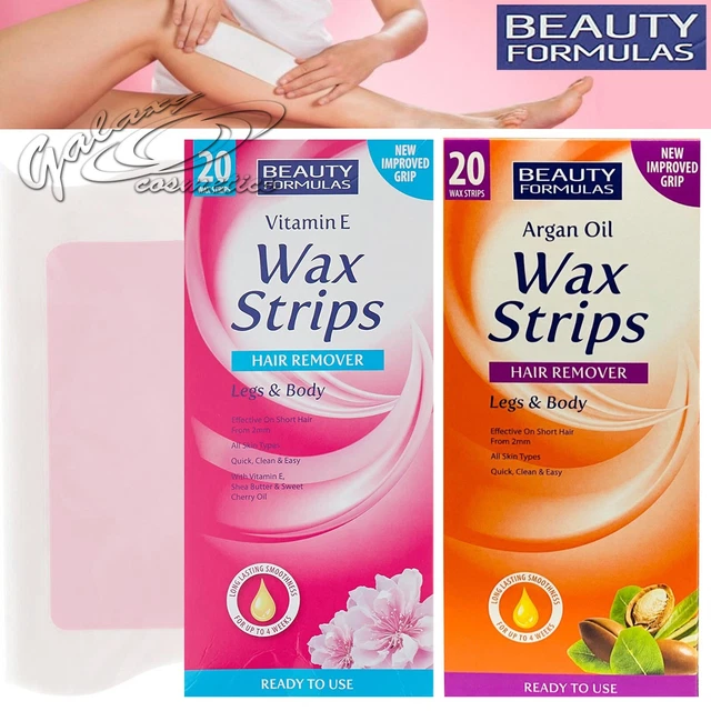 Tiras de cera para depilación Beauty Formulas - piernas y cuerpo 20 tiras