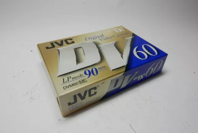 Cinta para videocámara JVC M-DV60ME 60 minutos Mini DV sin usar en paquete sellado