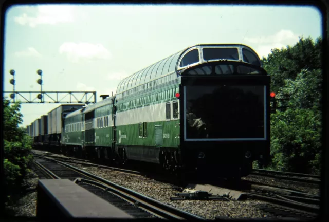 Railroad Slide Burlington Northern BN Obs Car 1982
