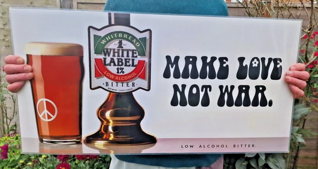BEER promo POSTER 30" x 15" LAMINATED promo AGENCY AD Whitbread Vintage Y260