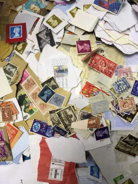 1kg Of British UK Kiloware Older Pre-Security Stamps - Direct From Charities