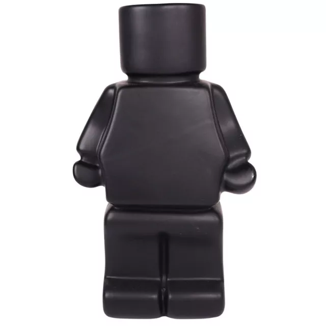 Urban 22cm Block Man Ceramic Planter Home/Garden Decor Plant/Flower Pot Black