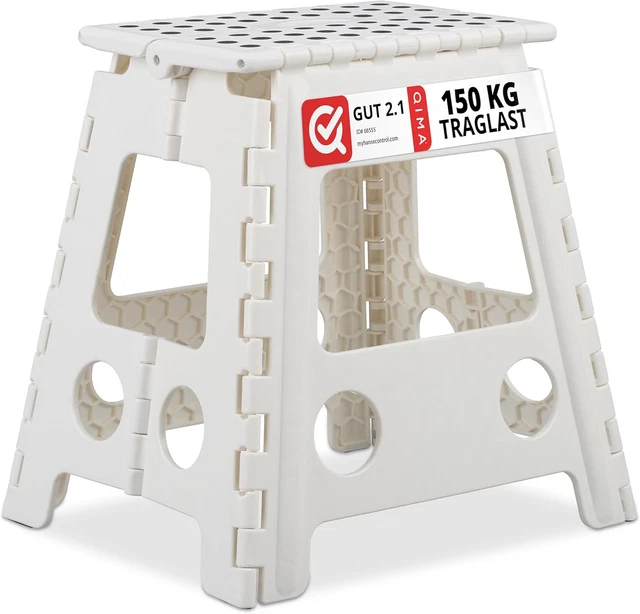 Sgabello Pieghevole ARREGUI 27cm - Portata 150kg, Antiscivolo, Per Casa E Esterno, Colore Blu