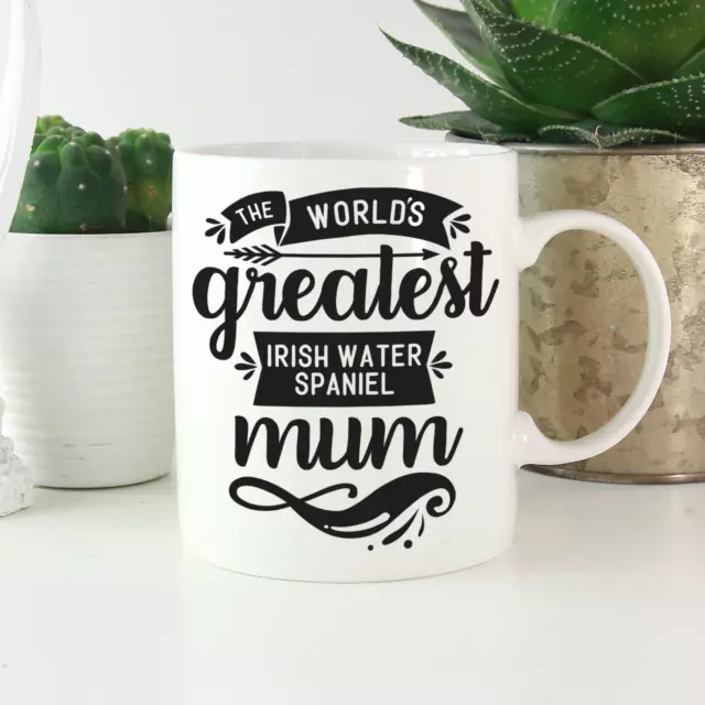 Irish Water Spaniel Mum Mug: Cute & funny gifts for spaniel dog owners & lovers!