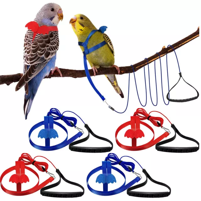 Adjustable Bird Harness Leash Outdoor Flying Training Rope for Pet Bird Parrots