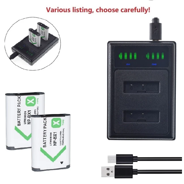 Batteria o caricabatterie per fotocamera Sony NP-BX1 X-Series & Vlog ZV-1 ZV1 DSC-RX100 II