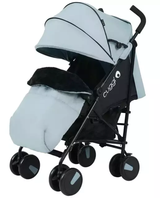 Baby Kinderwagen Rowan rustikal blau faltbar & tragbar Kleinkindkinderwagen von Cuggl