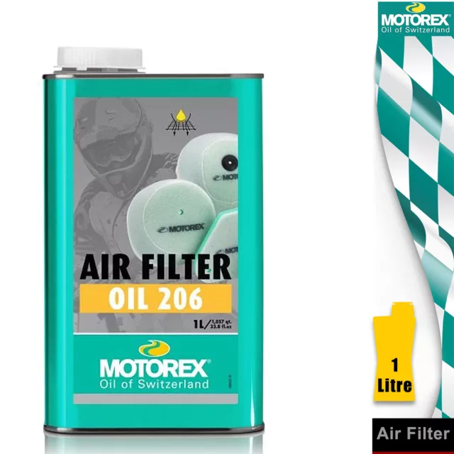 MOTOREX Motorcycle Foam Air Filter Oil 206 1 Litre