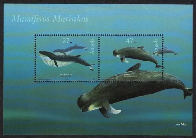 Angola Whales Dolphins Marine Mammals MS 2003 MNH SG#MS1685 CV£7.-