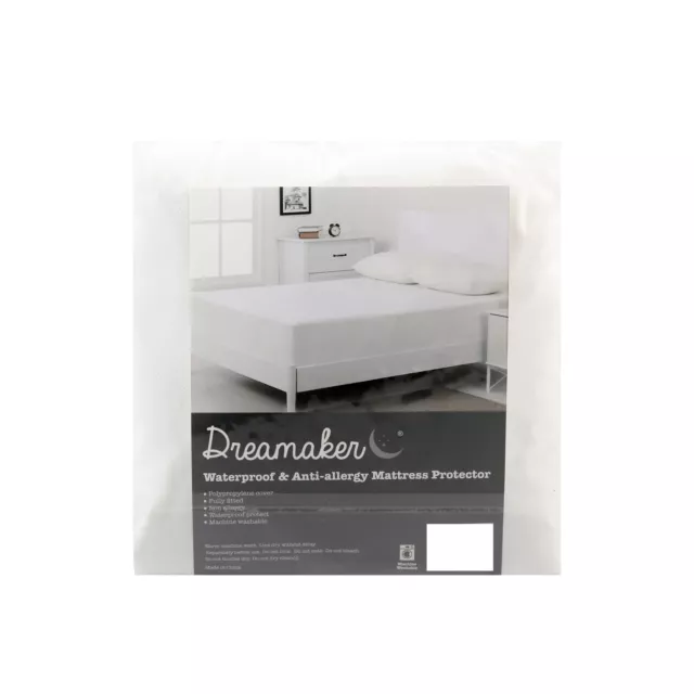 Dreamaker All Size Fully Fitted Waterproof Mattress Protector Cover All Sizes