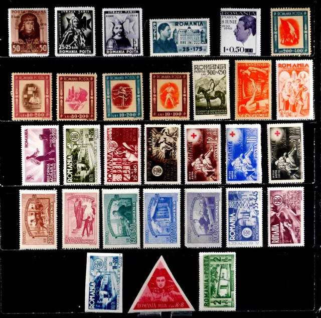 Romania: Classic Era - 40'S Stamps Unused Semi Postals With Sets