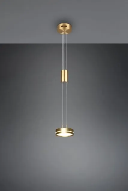 Trio Pendelleuchte Hängeleuchte Lampe LED 1-flammig Messing Switch Dimmer