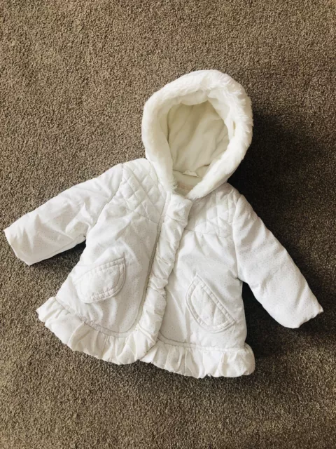 Bambini Baby Girls Beige Coat Age 0-3 Months