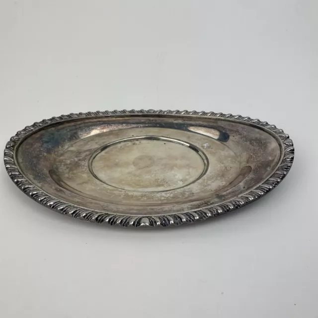 Vintage English Silver Mfg Corp Silver Plate Oval Dish Bowl