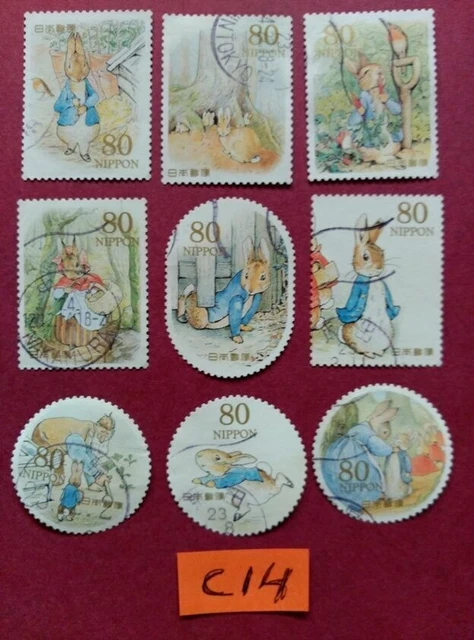 Peter Rabbit Beatrix Potter Gebrauchte Japanische Briefmarken